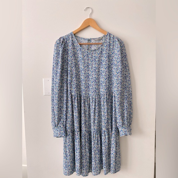 Floral mini flounce dress - Picture 2 of 4